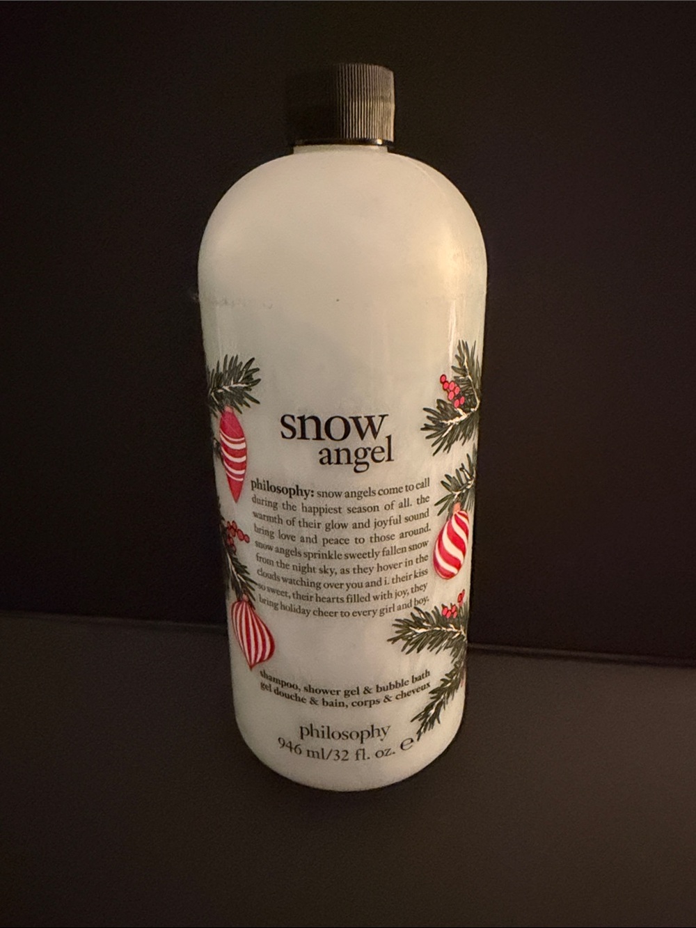 Philosophy Snow Angel Shower Gel & Bubble Bath â White with Red Accents
